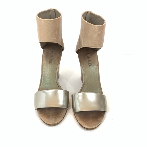 Vince Shoes - Vince Metallic Wedges Ankle Strap
